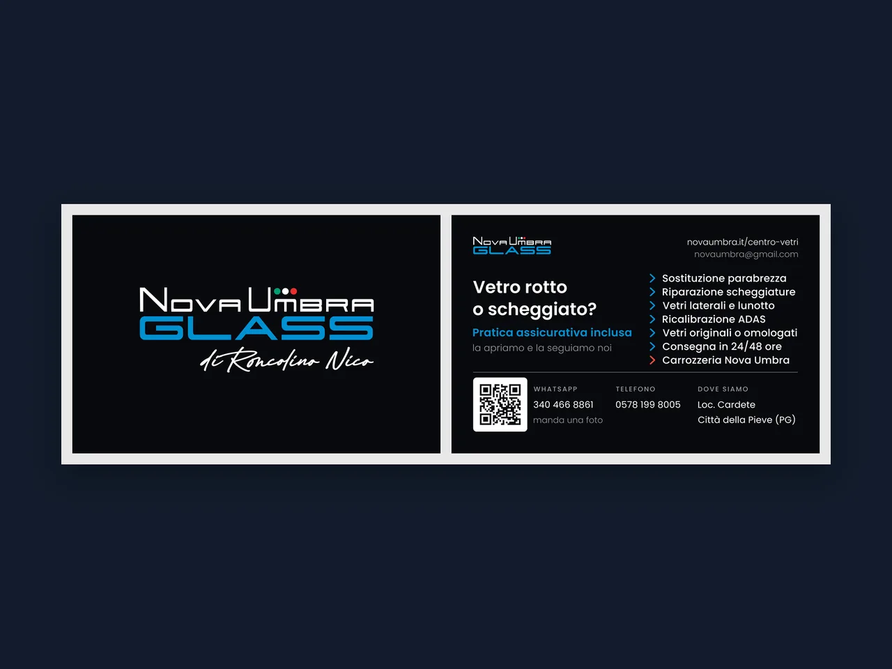 Nova Umbra Glass · Biglietti da visita