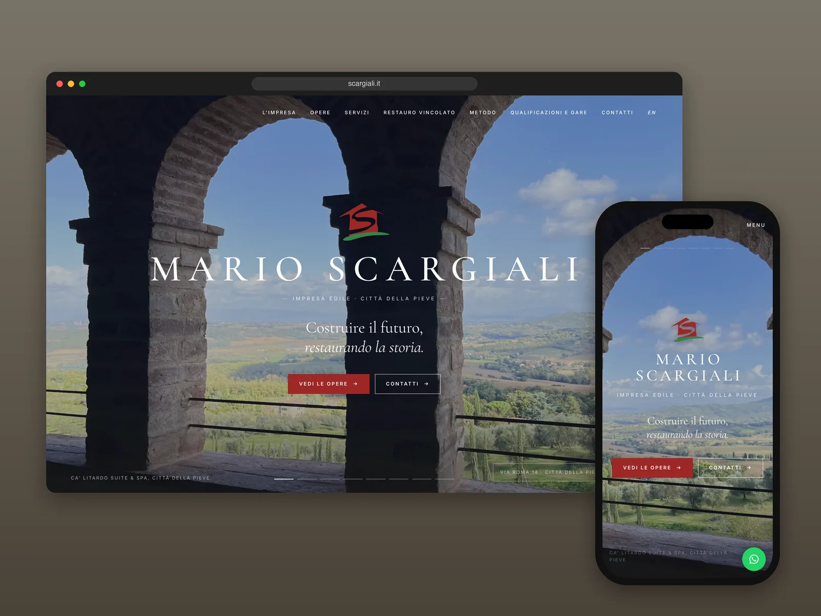 Mario Scargiali · Impresa edile
